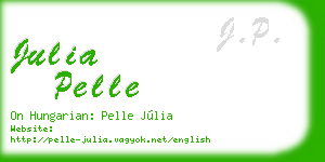 julia pelle business card